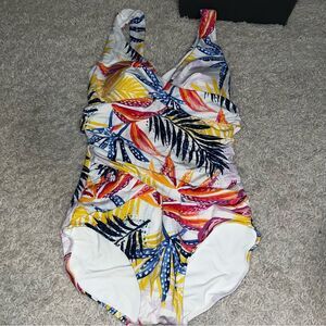 Calia Floral one piece bathing suit size 12